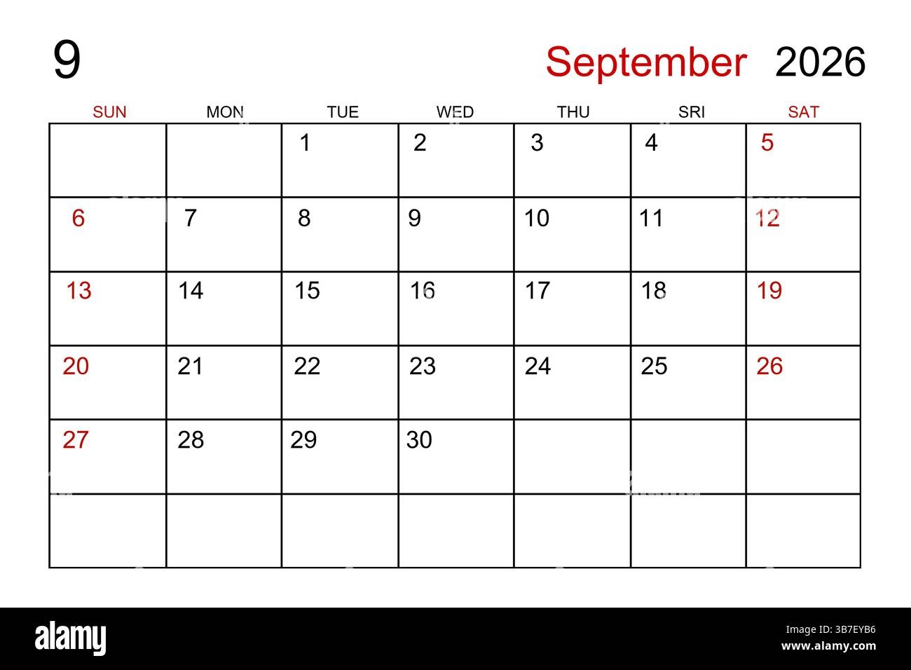 September 2026 Cut Out Stock Images Pictures Alamy