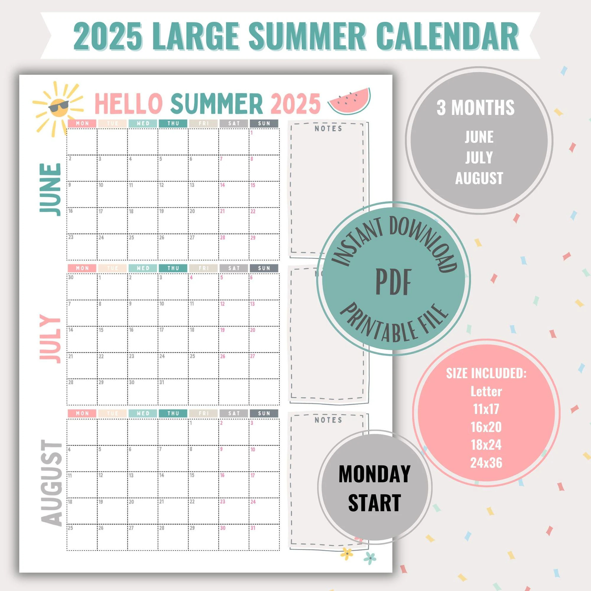 Create A Printable Summer Calendar