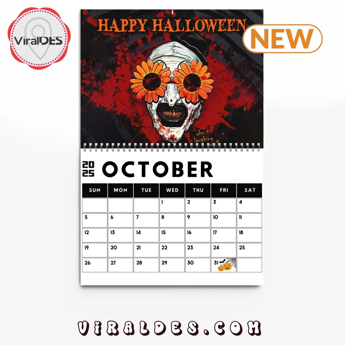 Terrifier Horror 2025 New Year Calendar Viraldes Store
