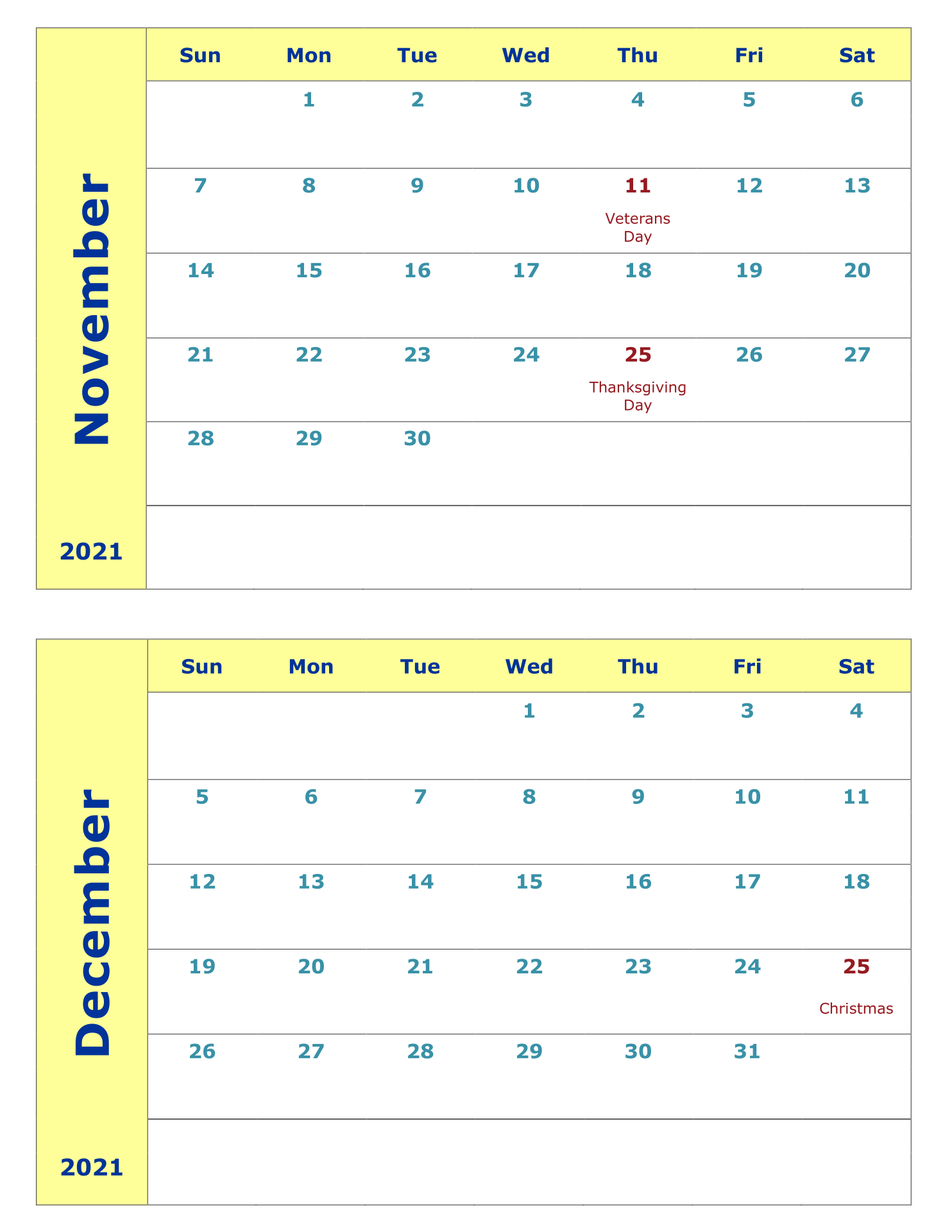 Printable Calendar Two Months Per Page