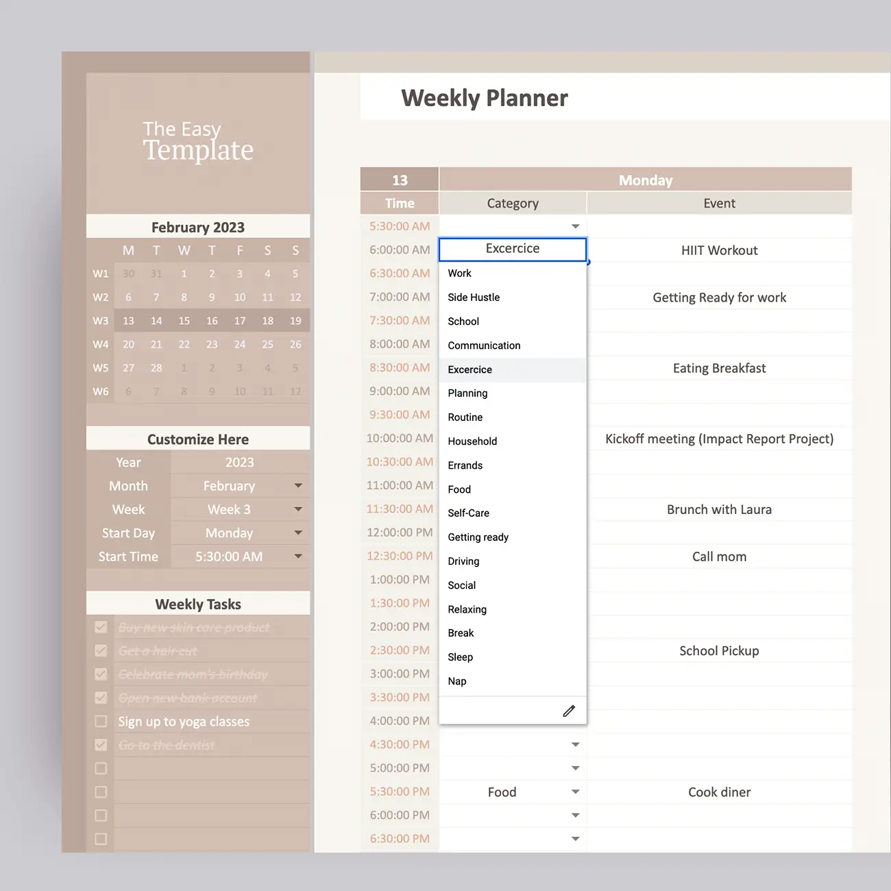 Printable Multi Week Calendar