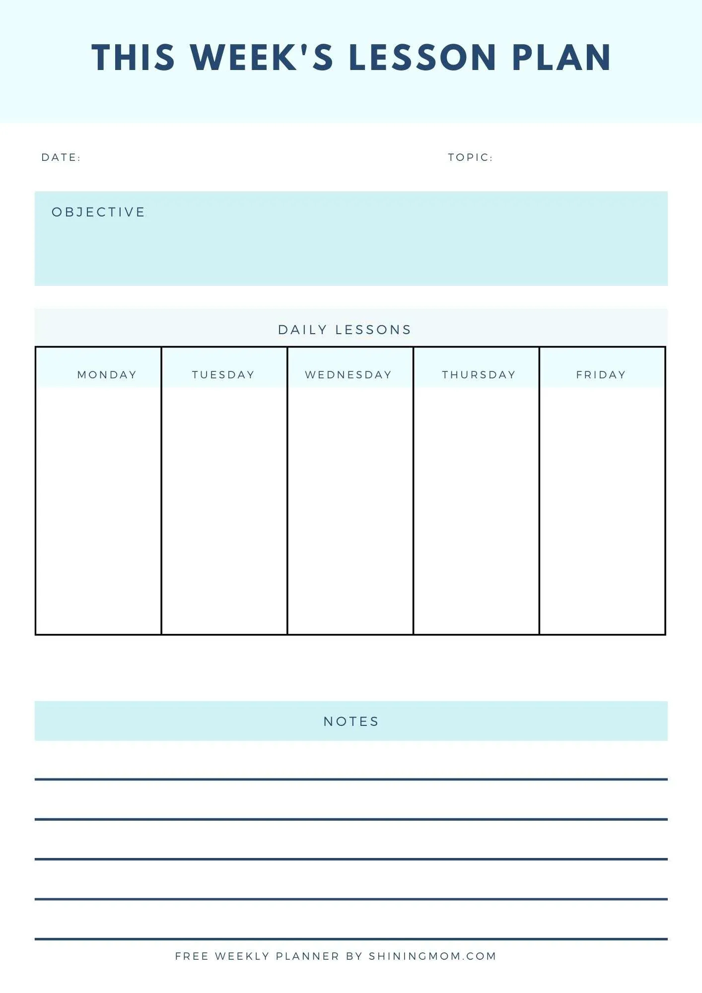 Weekly Lesson Plan Templates 15 Best Lesson Planners Free Download 