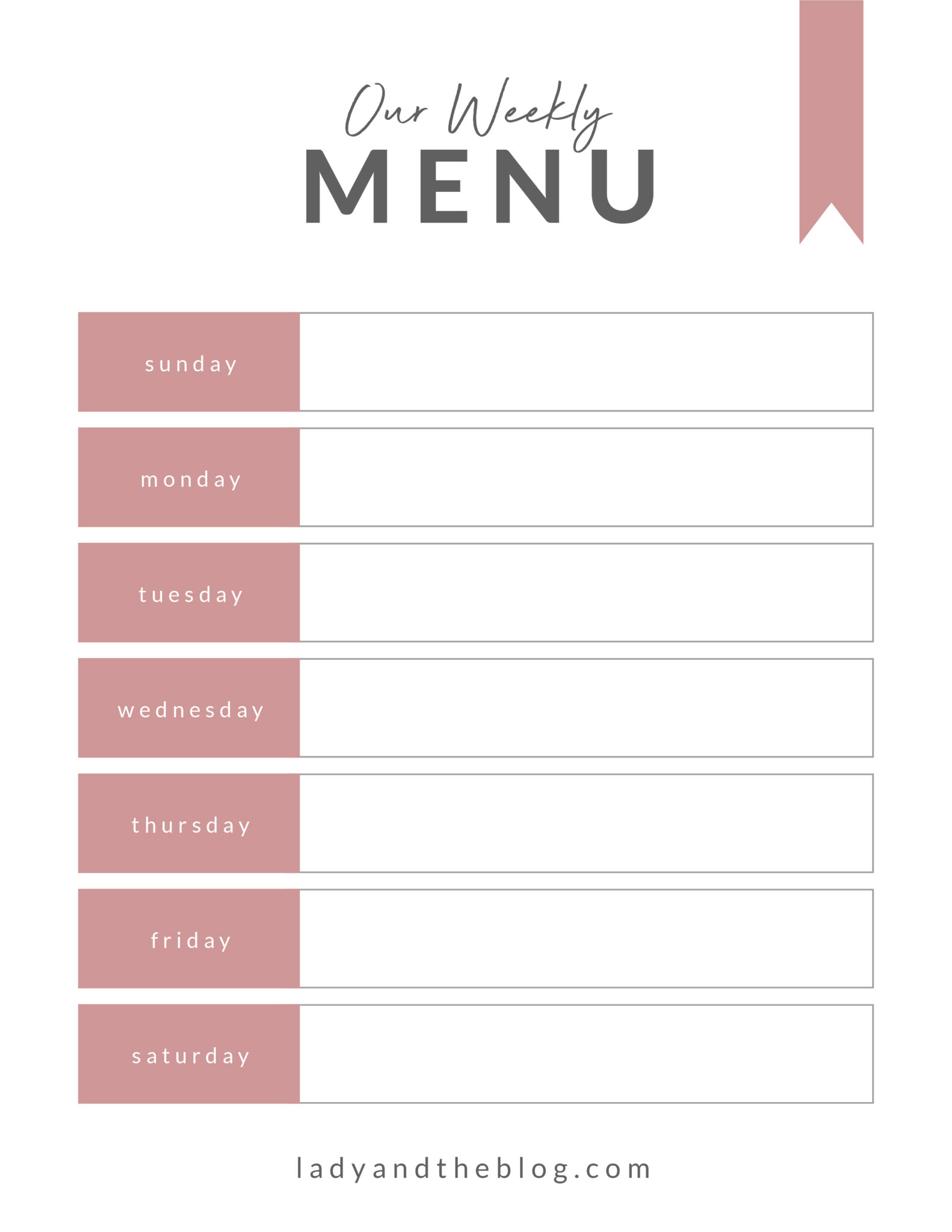 Weekly Meal Planner Printable Food Diary Meal Tracker Food Journal With BONUS Grocery List Green Eucalyptus