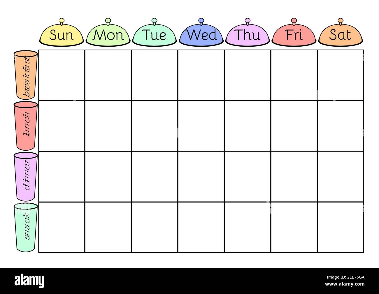 Printable Food Calendar