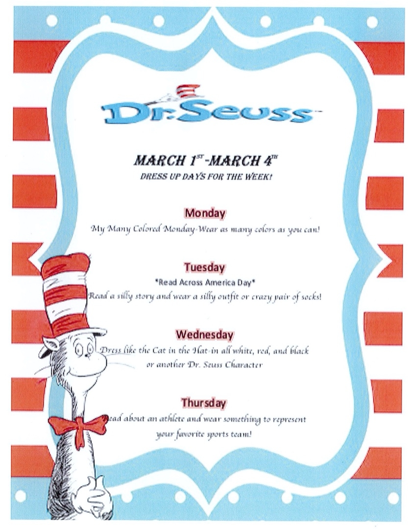 Wheeler Central Public Schools Dr Seuss Week 2021