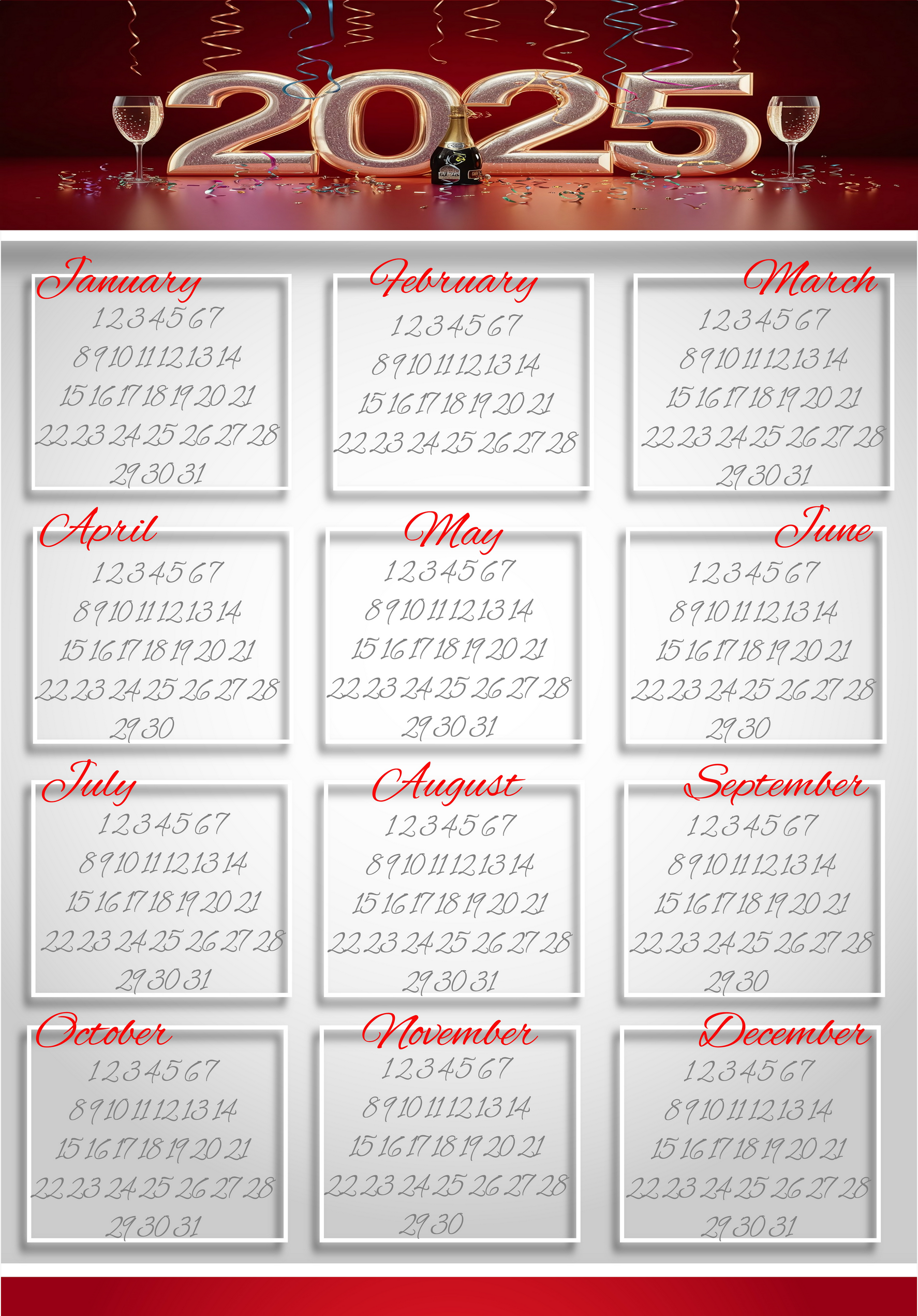 Free Printable Wall Calendars 2025